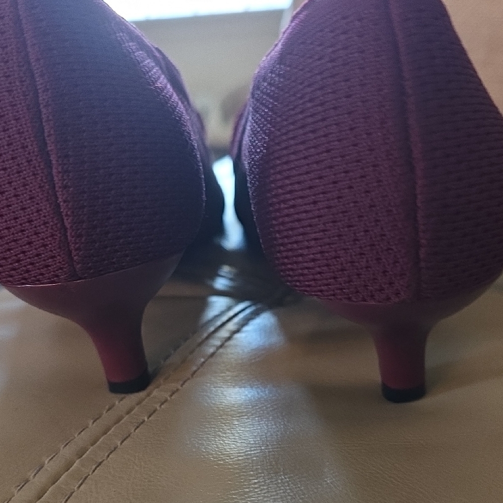 Adrienne Vittadini Burgundy Knit Slip Ons - Picture 5 of 8
